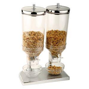 Диспенсер для мюсли 2*4,5 л. 22*17,5 см. h=52 см. поликарб. с крышк. нерж. APS /1/ фото 1