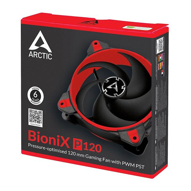 Вентилятор корпусной ARCTIC BioniX P120 (Red) PWM 200 - 2 100 RPM - retail (ACFAN00115A) фото 5