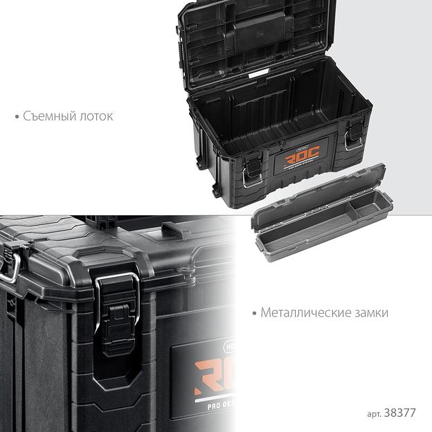 KETER ROC PRO GEAR 2.0 (22″) пластиковый ящик с крышкой (38377) фото 4