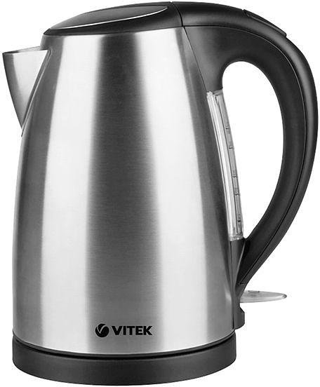 Чайник электрический Vitek VT-7002 1.8л. 2200Вт прозрачный/черный корпус: стекло/пластик фото 1