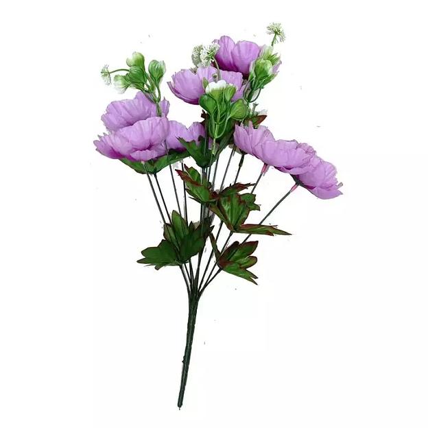 Букет пионов 7 голов с зеленью 44см 425-725 фото 7