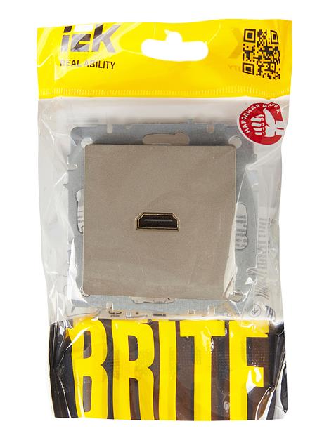BRITE Розетка HDMI РHDMI-0-БрШ шампань фото 6