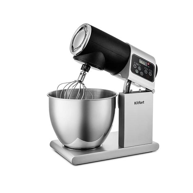 Цельнометаллический планетарный миксер Kitfort КТ-3038-1 черный фото 2