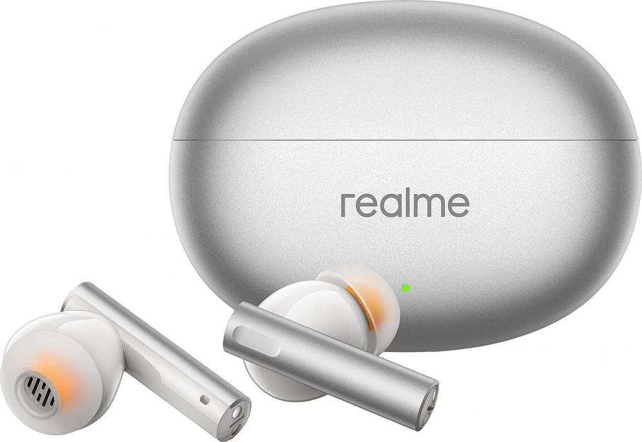 Гарнитура внутриканальные Realme Buds Air 6 серебристый беспроводные bluetooth в ушной раковине (631209000121) фото 2