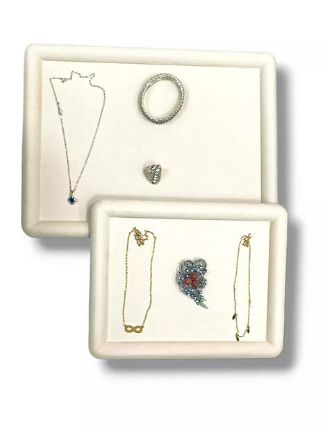 Поднос для демонстрации ювелирных изделий 33х25 см (бежевый) ОПТ фото 2