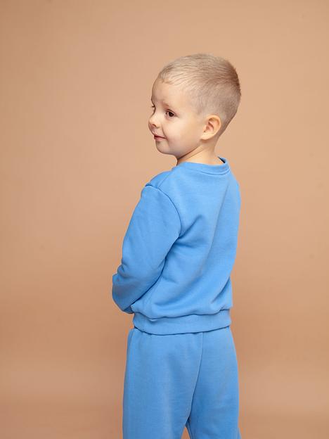 Джемпер детский цвет голубой ОПТ фото 5