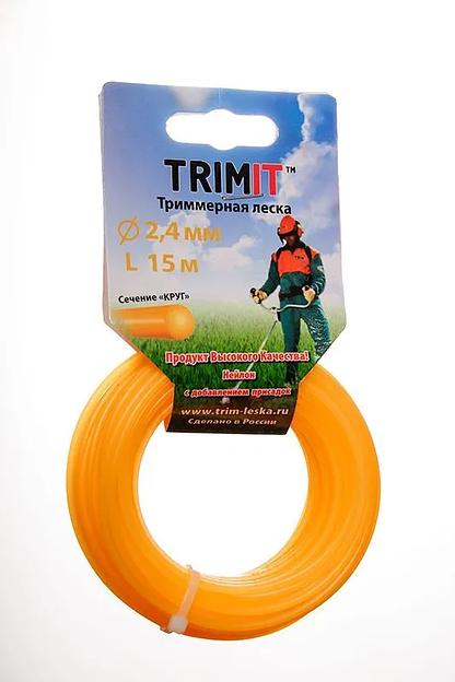 Триммерная леска 2,4 мм круг 15м комплект из 2 шт Опт фото 1