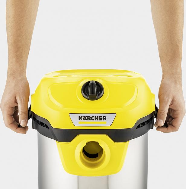 Строительный пылесос Karcher WD 2 Plus S V-15/4/18 1000Вт (уборка: сухая/сбор воды) желтый фото 2