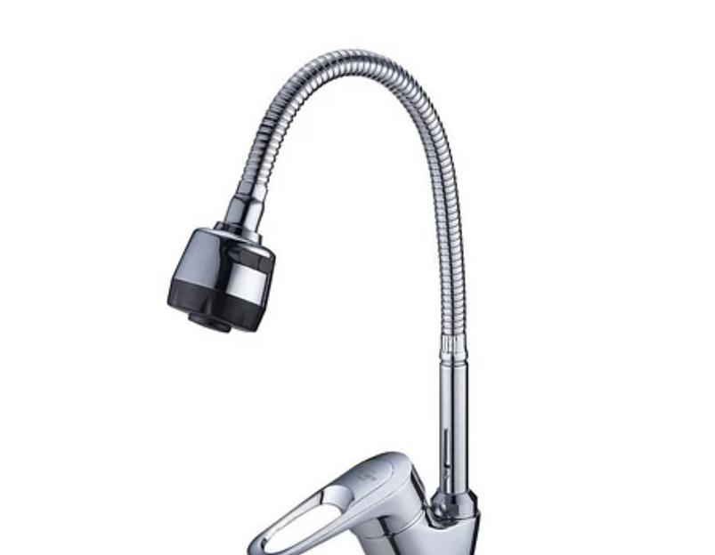 Смеситель для кухни с гибким гусаком «Poseidon» ОПТ фото 1