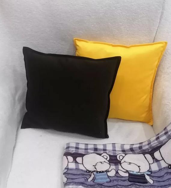 Декоративная подушка на диван 2 шт желтый цвет ОПТ фото 6