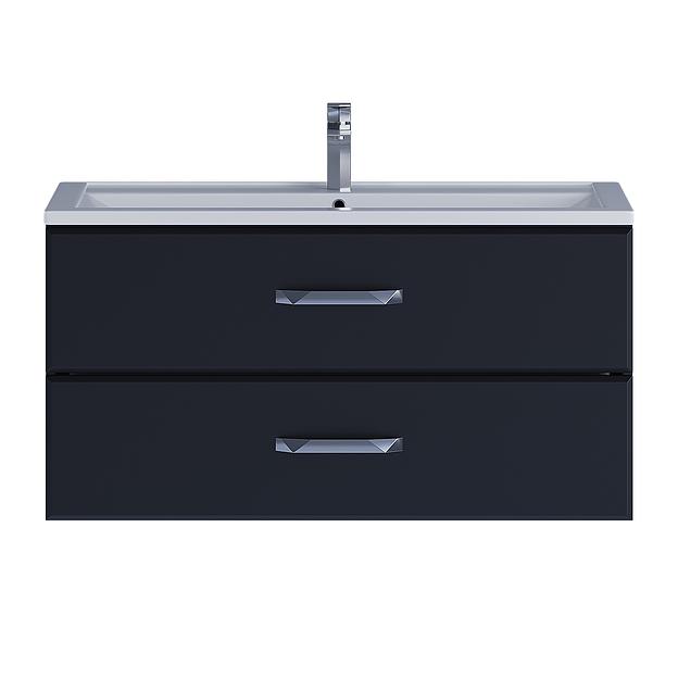 Тумба под раковину для ванной Uperwood Foster 100 см, подвесная, черная фото 8