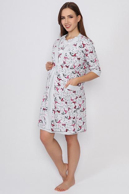 Комплект Style Magro для беременных и кормящих мам «Лилу», серый меланж, опт фото 2