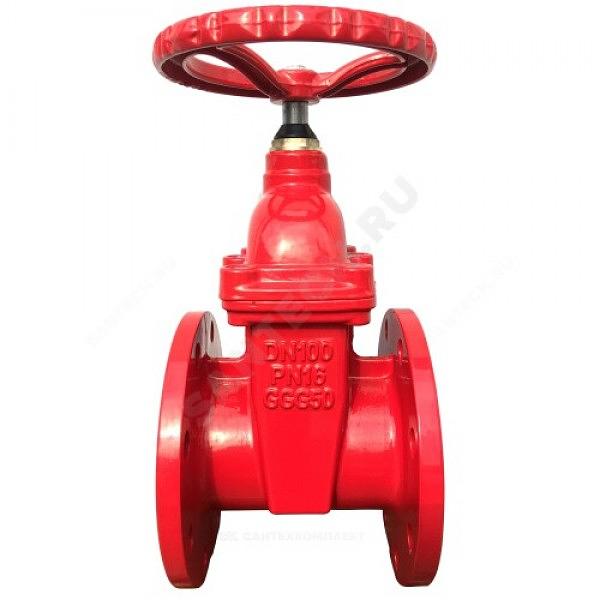 Задвижка чугунная 30ч39р  МЗВГ обрезиненный клин с гайкой и направляющими клина Ду 80 Ру16 до +150 фланцевая фото 2