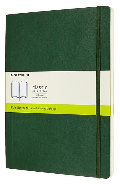 Блокнот Moleskine CLASSIC SOFT QP623K15 XLarge 190х250мм 192стр. нелинованный мягкая обложка зеленый фото 1