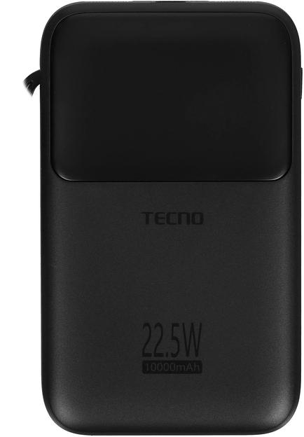 Мобильный аккумулятор Tecno Pocket S101Q 10000mAh QC3.0/PD3.0 22.5W 2.4A 2xUSB-A/USB-C черный фото 1