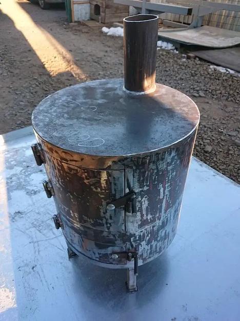 Вертикальная печь буржуйка фото 2