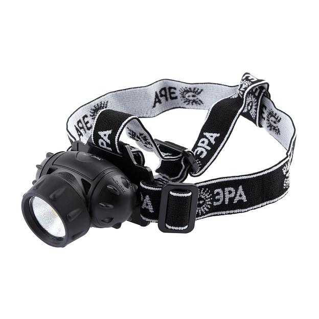 ЭРА Б0051463 Фонарь налобный светодиодный GB-410 на батарейках 3хААА, 3 режима, черный, IP44 фото 1