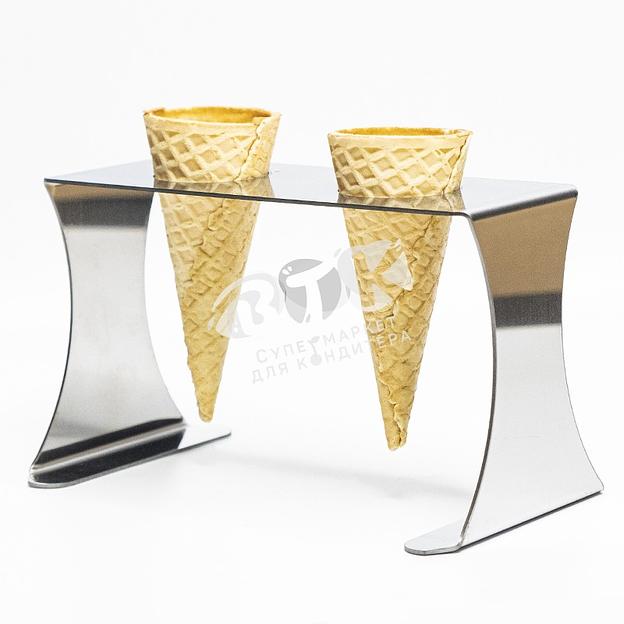 Подставка для рожков 2 ячейки нержавеющая сталь фото 1