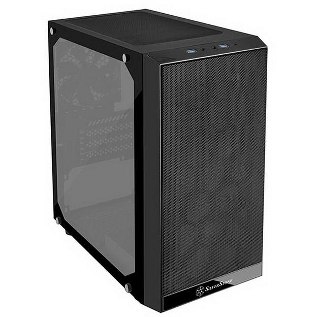 SST-PS15B-PRO Precision Mini Tower Micro ATX Computer Case, tempered glass, 2x 120mm ARGB, 1x ARGB Controller, black фото 3