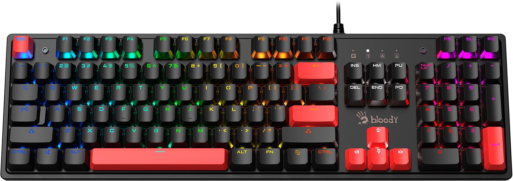 Клавиатура A4Tech Bloody S510N механическая черный/красный USB for gamer LED фото 6