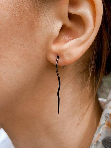 Серебряные серьги оригинальные необычной формы 925 фото 3