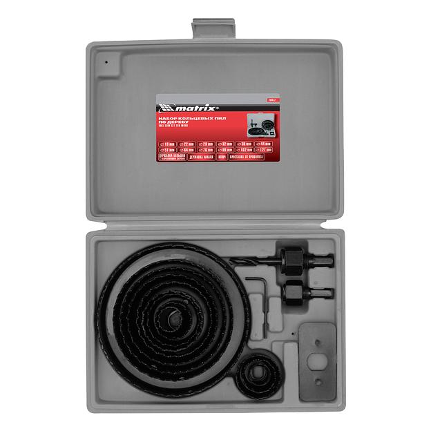 Набор коронок MATRIX 70472 набор кольцевых пил по дереву 19-127мм 12 предм. фото 1