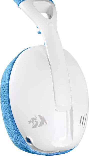 Беспроводная игровая гарнитура REDRAGON IRE PRO бело-синяя (USB, 2.4G, Bluetooth, 40 мм, 400 мАч) фото 7