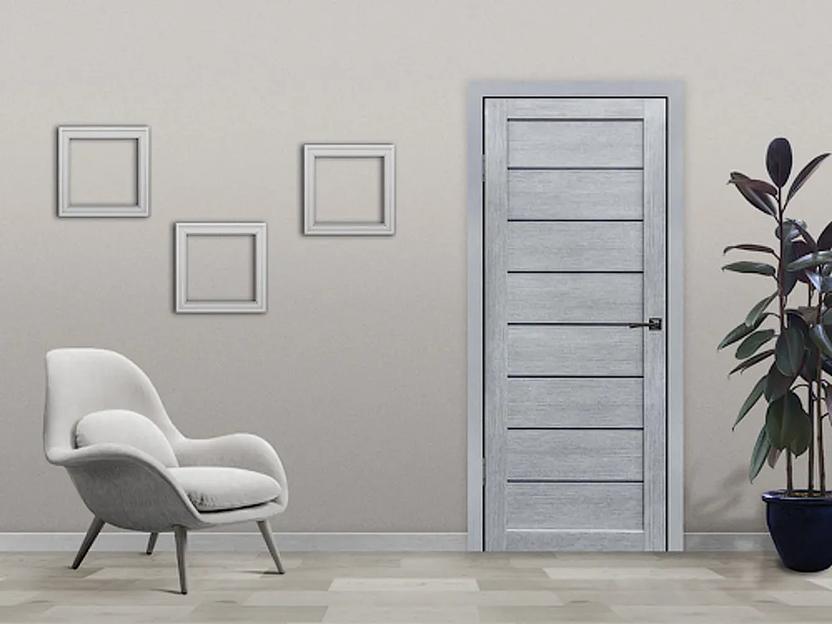 Межкомнатная дверь Тренд Т-1 ясень дымчатый со стеклом фото 3