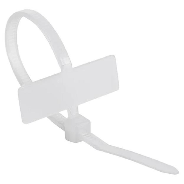 Хомут под маркер nylon 100x2,5 мм 100 шт. белый REXANT фото 1