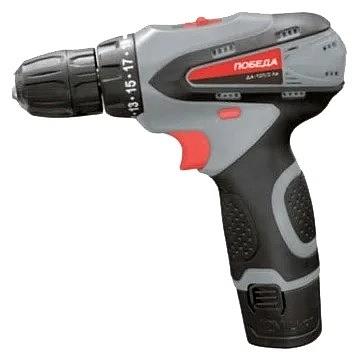 ПОБЕДА ДА-12П/2 Ли Дрель-шуруповерт аккумуляторная [180201637] { две батареи, 2 скорости, Li-Ion, 12V, 2,0Ah, 25Нм кейс } фото 1