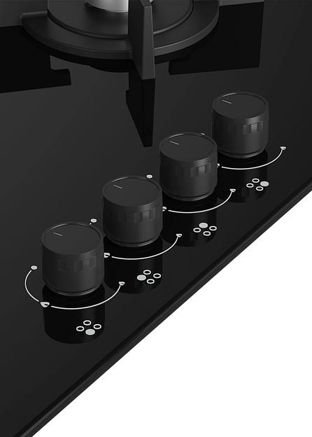 Газовая варочная поверхность Beko HING642202SB черный фото 4