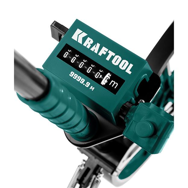 KRAFTOOL 0.1 - 99999.9 м, измерительное колесо (курвиметр) с металлическим шасси и рукояткой (34756) фото 7