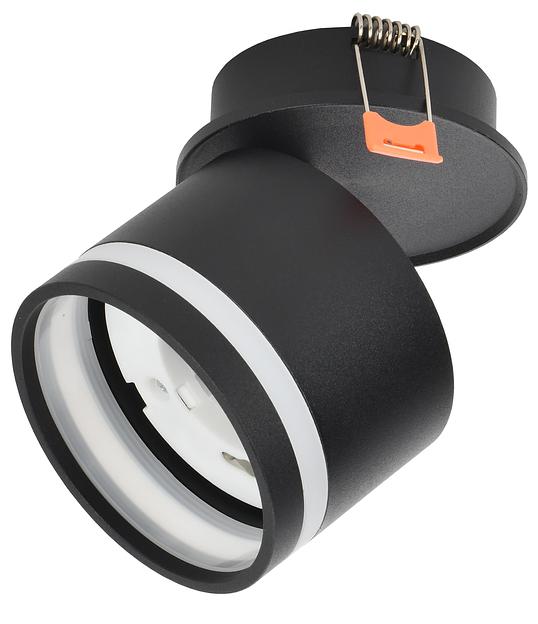 LIGHTING Светильник 4033 встраиваемый поворотный под лампу GX53 черный IEK фото 1