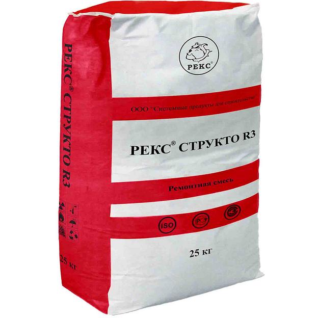 Смесь ремонтная для бетона РЕКС «Структо R3» 25 кг опт фото 1