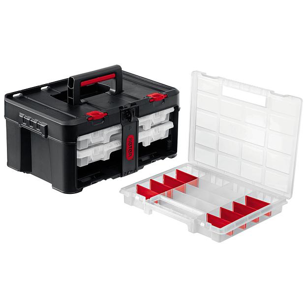 KETER STACKNROLL, 481 х 332 х 233 мм, (19″), пластиковый ящик с 3 органайзерами и 18 ячейками (38406) фото 6