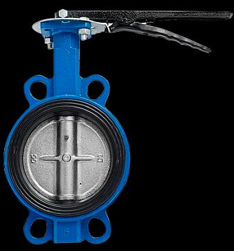 Затвор чугунный поворотный с симметричным диском ЗПД ПИК ДУ50 фото 1