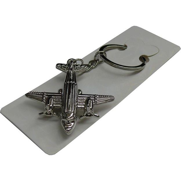 Брелок металл «Самолет с 2 моторами» ОПТ фото 1