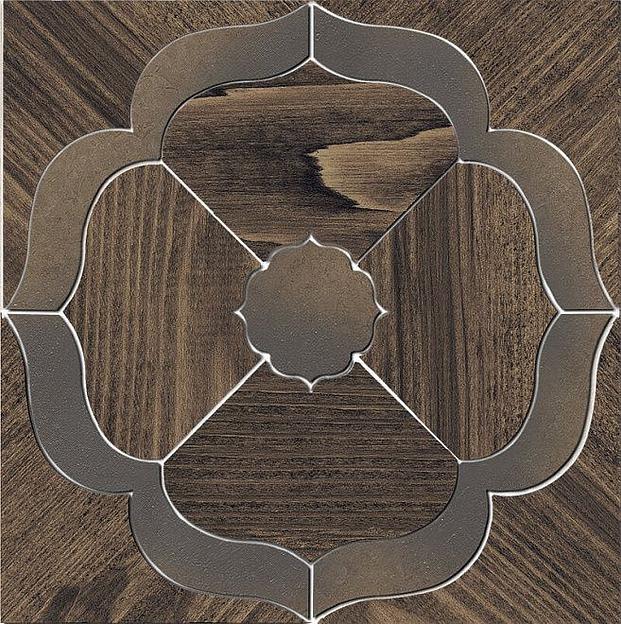 Декор Kerama Marazzi Гранд Вуд наборный коричневый темный фото 1