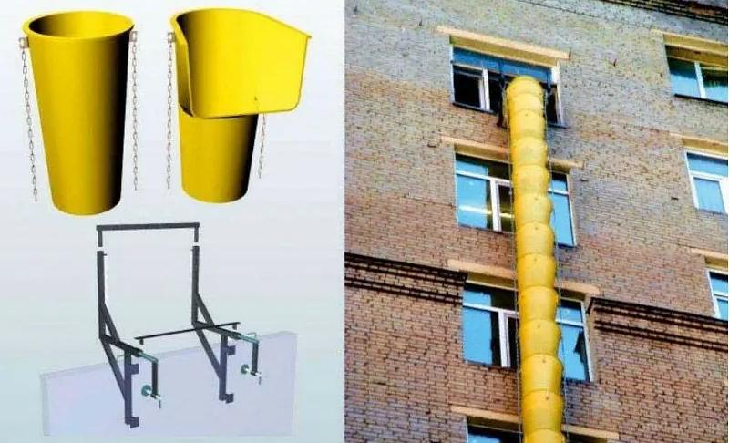 Мусоропровод строительный пластиковый фото 3