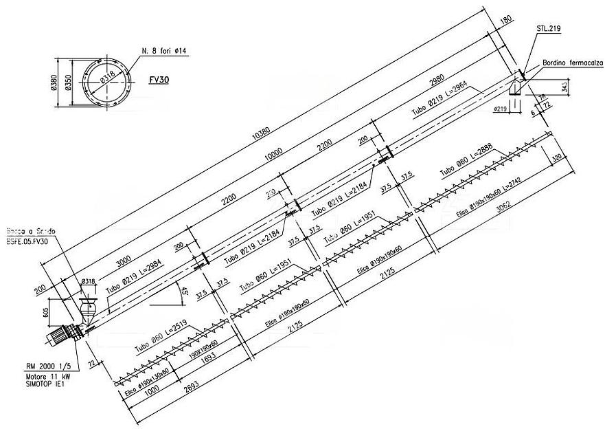 Шнек для цемента ⌀219\10000 фото 10