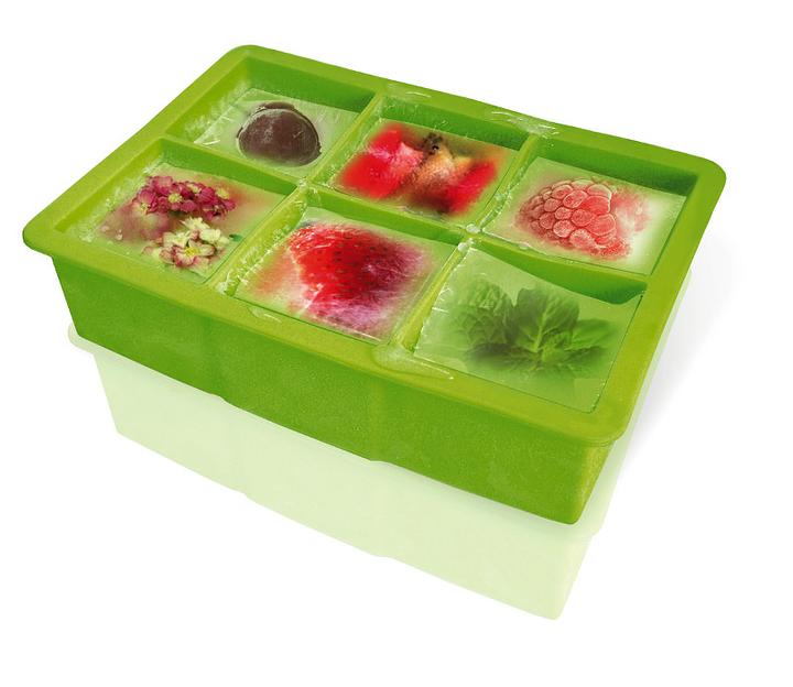 Форма для льда на 6 кубиков 4*5 см. силикон VB /1/12/48/ фото 1