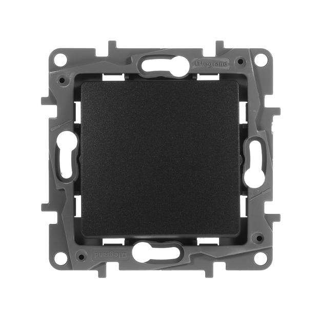 Переключатель одноклавишный, автоматические клеммы, Etika, 10AX, 250В~, антрацит Legrand 672605 фото 1