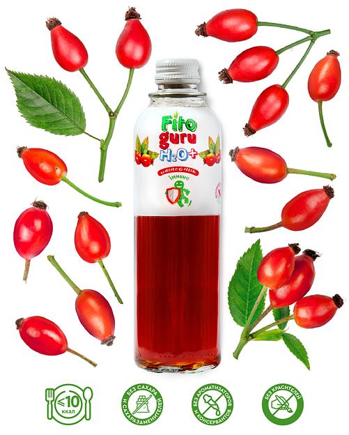 Вода негазированая «Fitoguru Immuno» Шиповник, 0.33 л, опт фото 1