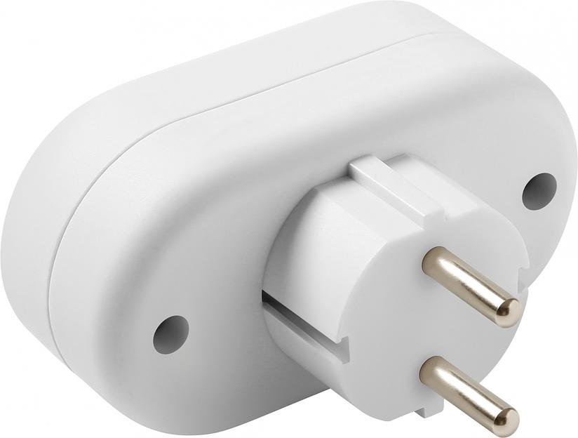 Defender Тройник TA-02 2 розетки, белый [99106] фото 3
