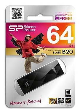 Silicon Power USB Drive 64Gb Blaze B20 SP064GBUF3B20V1K {USB3.0, Black} фото 3