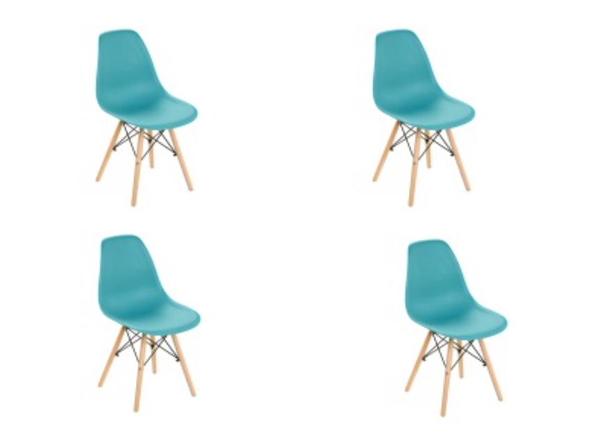 Стул в стиле EAMES DSW бирюзовый 4 шт ОПТ фото 2