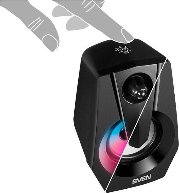 Колонки Sven 370 2.0 черный 6Вт фото 5