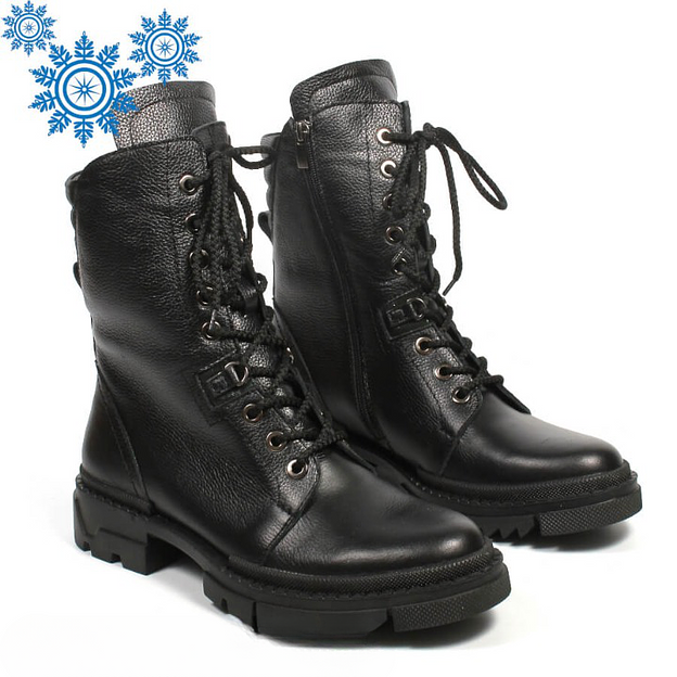 Зимние ботинки TAIS из натуральной кожи, арт.MT320 чёрный ОПТ фото 6