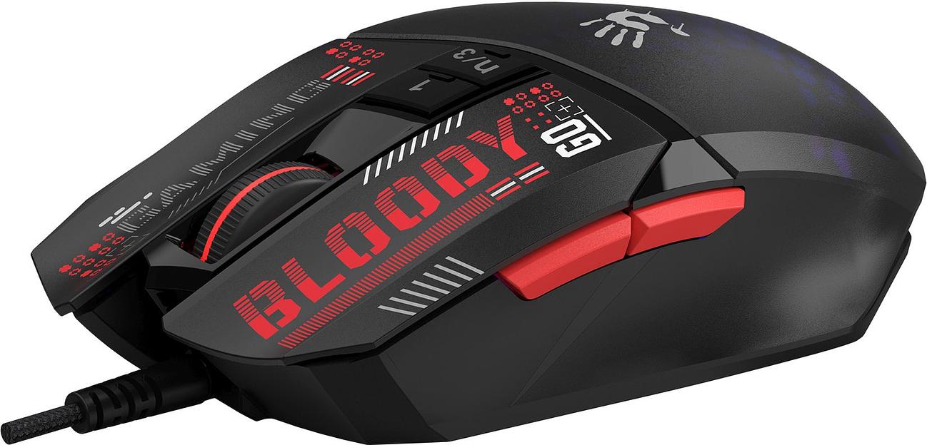 Мышь A4Tech Bloody W60 Max Mini черный оптическая (12000dpi) USB (9but) фото 7