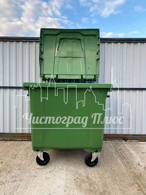 Евроконтейнер Gogic 1100 л c плоской крышкой Lid-in-Lid фото 3